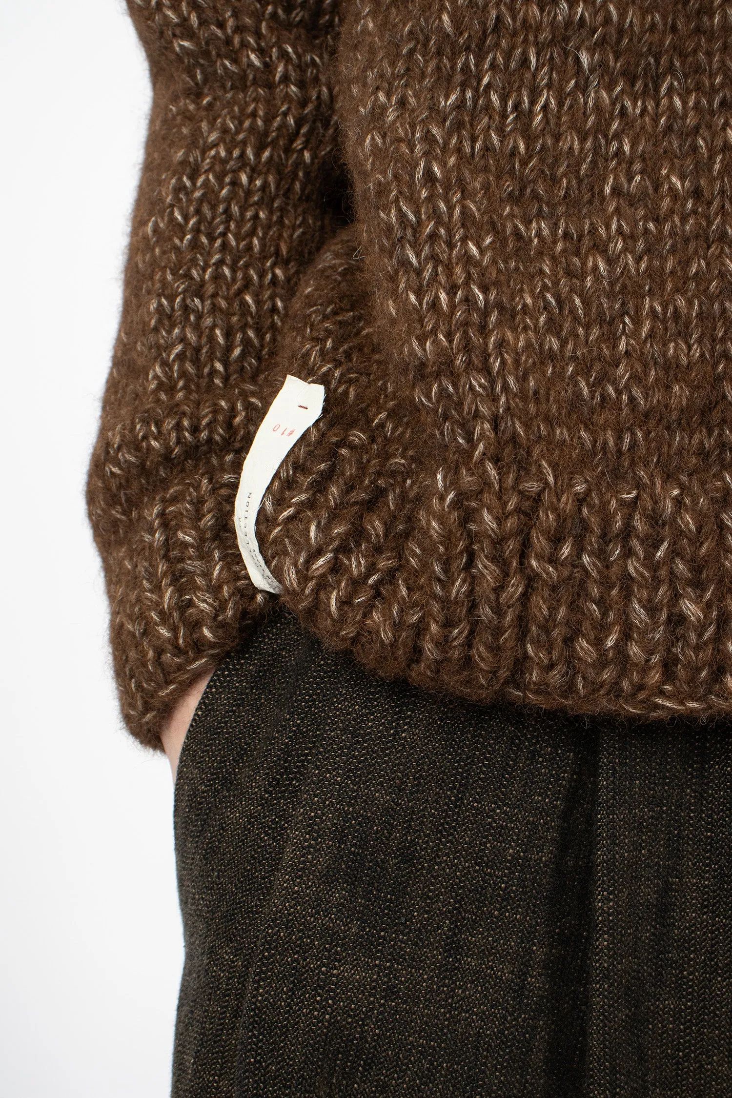 1941 Hand Knit High Neck Coffee