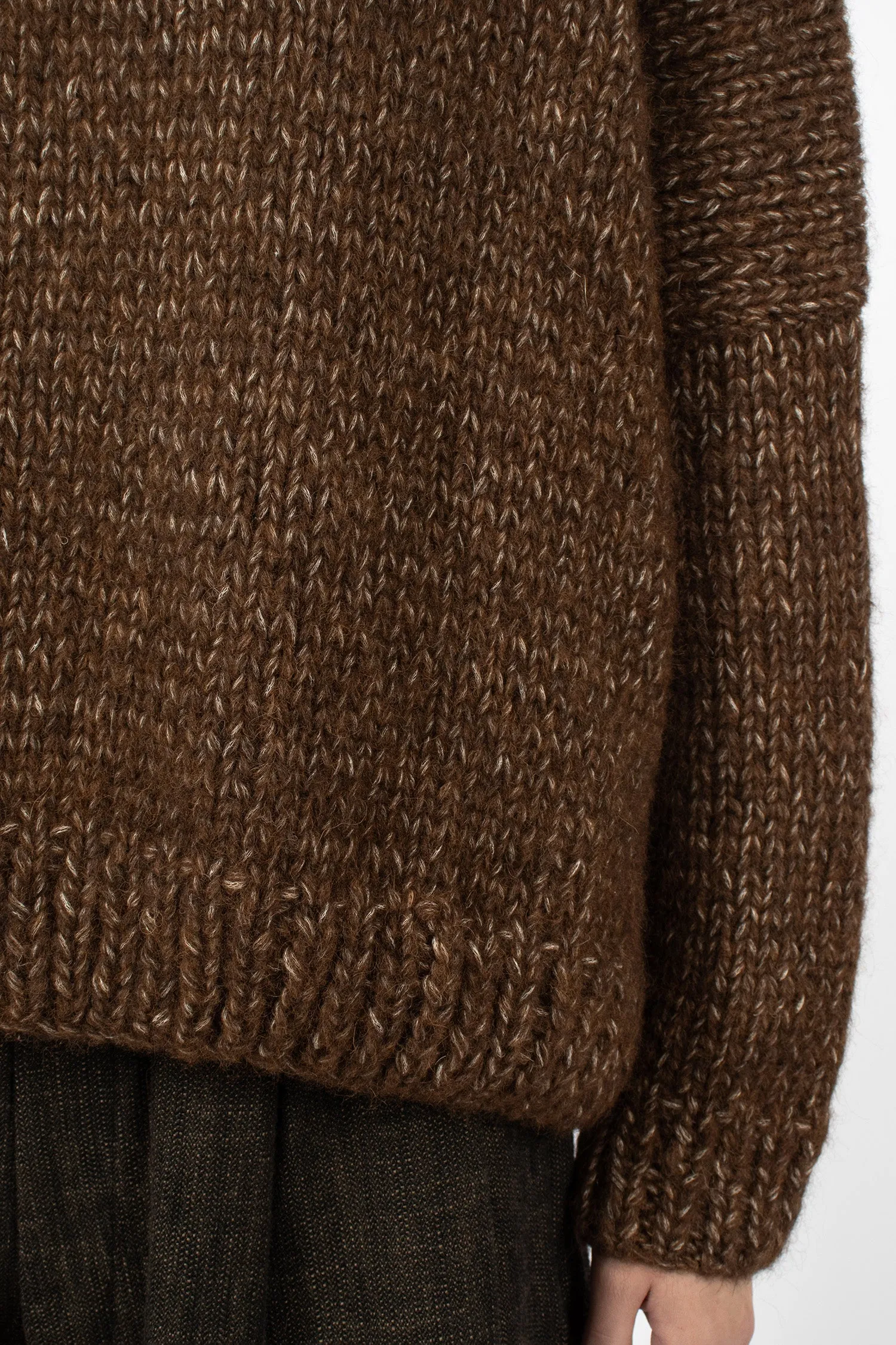 1941 Hand Knit High Neck Coffee