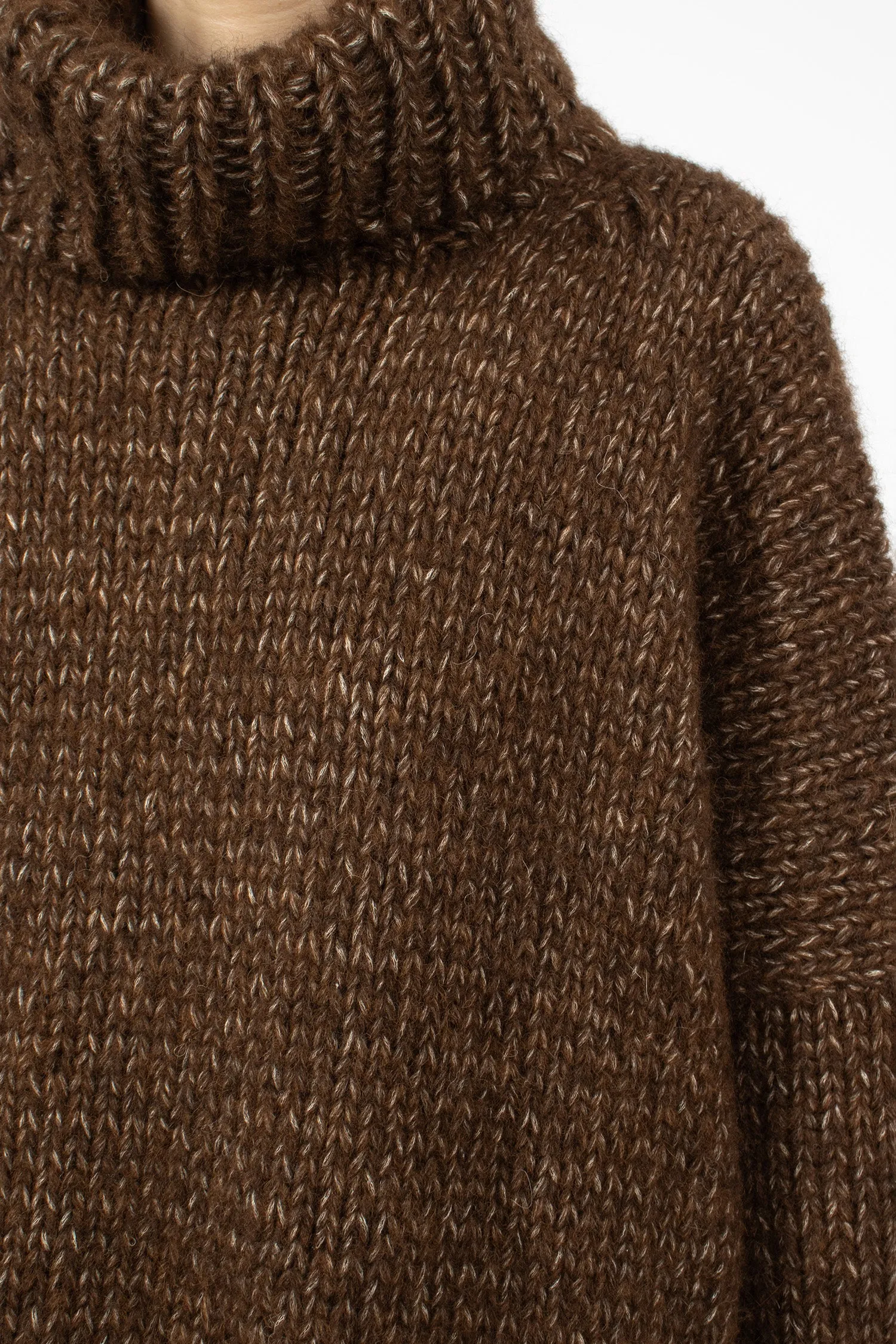 1941 Hand Knit High Neck Coffee