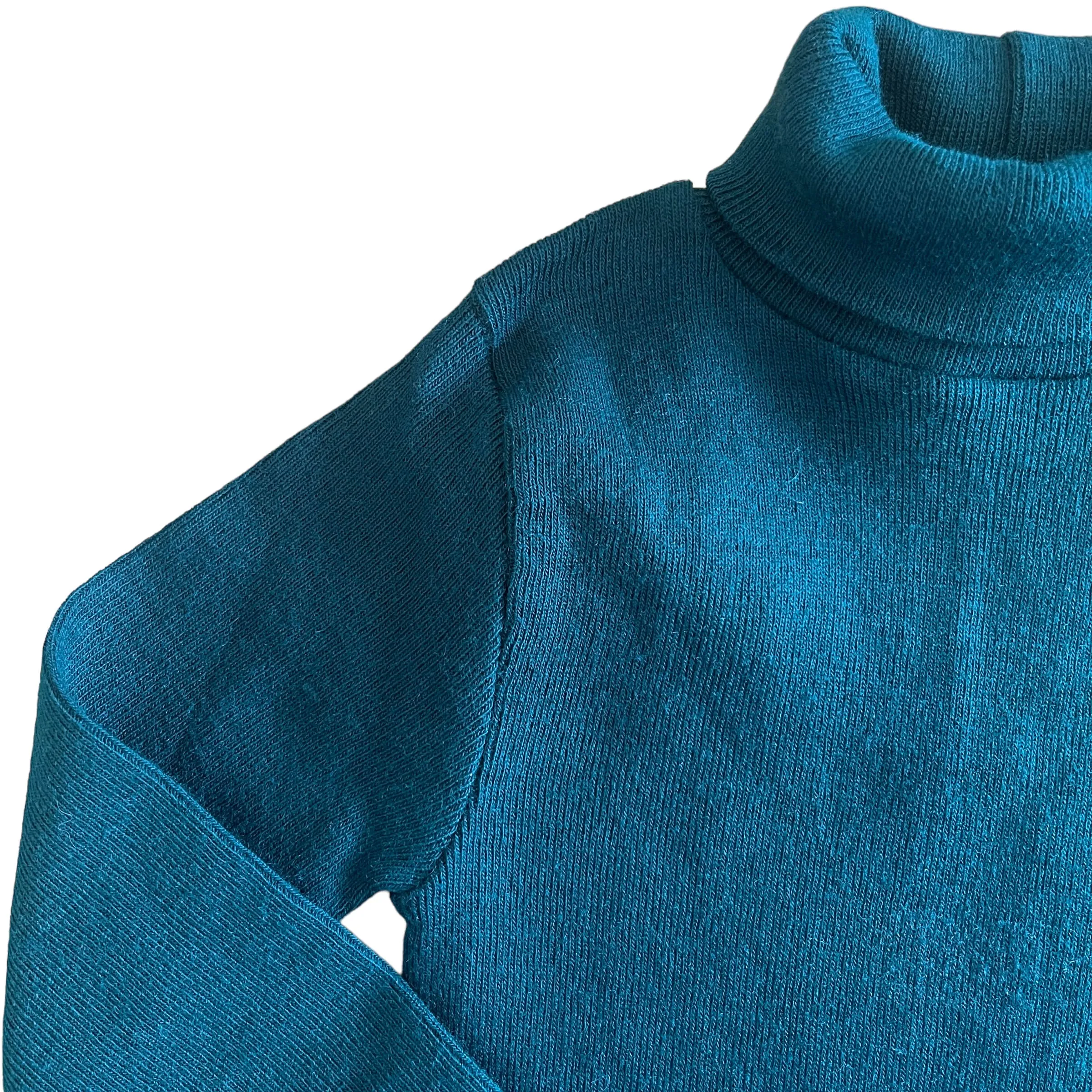 1970's  Green Knitted Turtleneck / 2-3Y