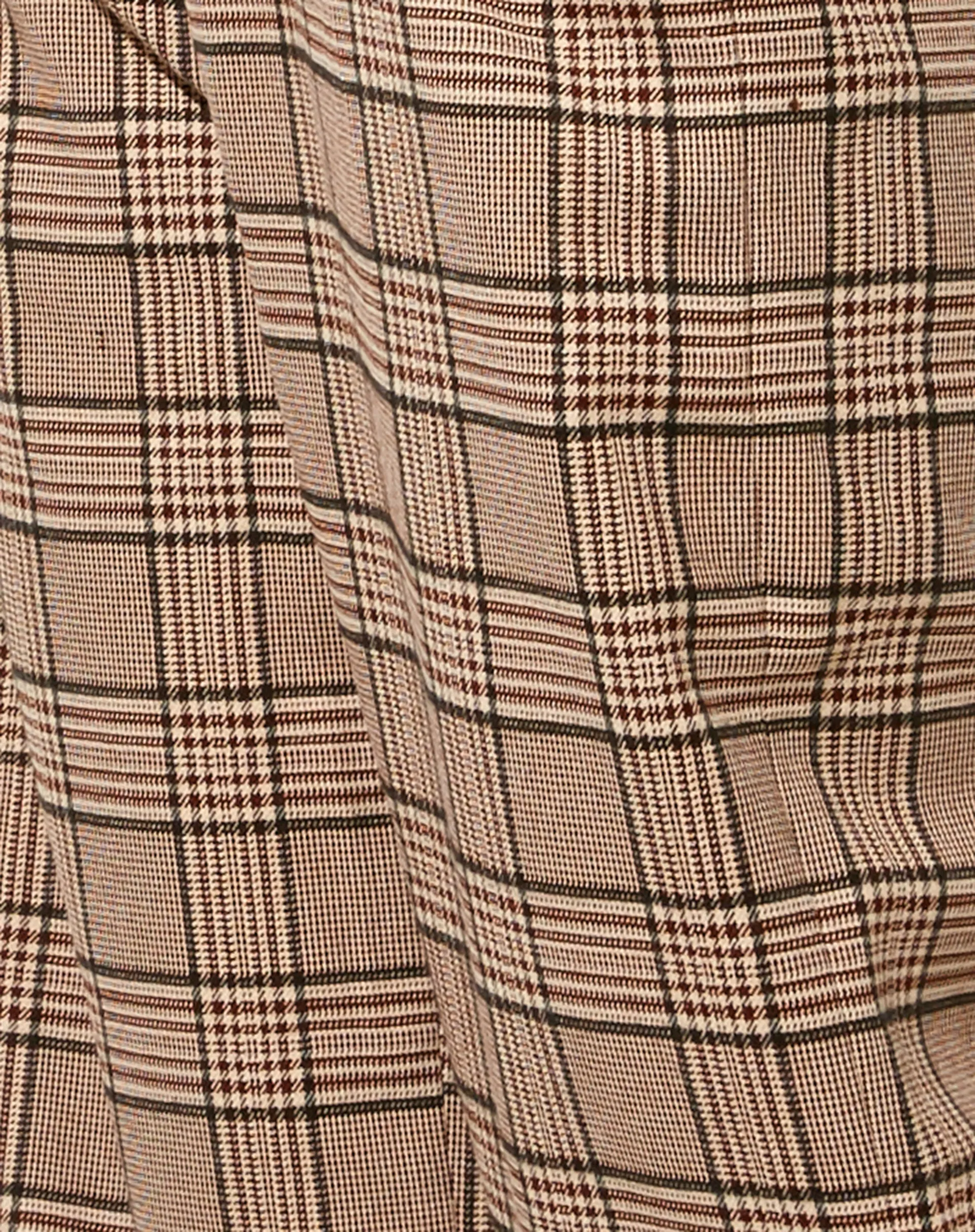 Abba Trouser in Check Brown