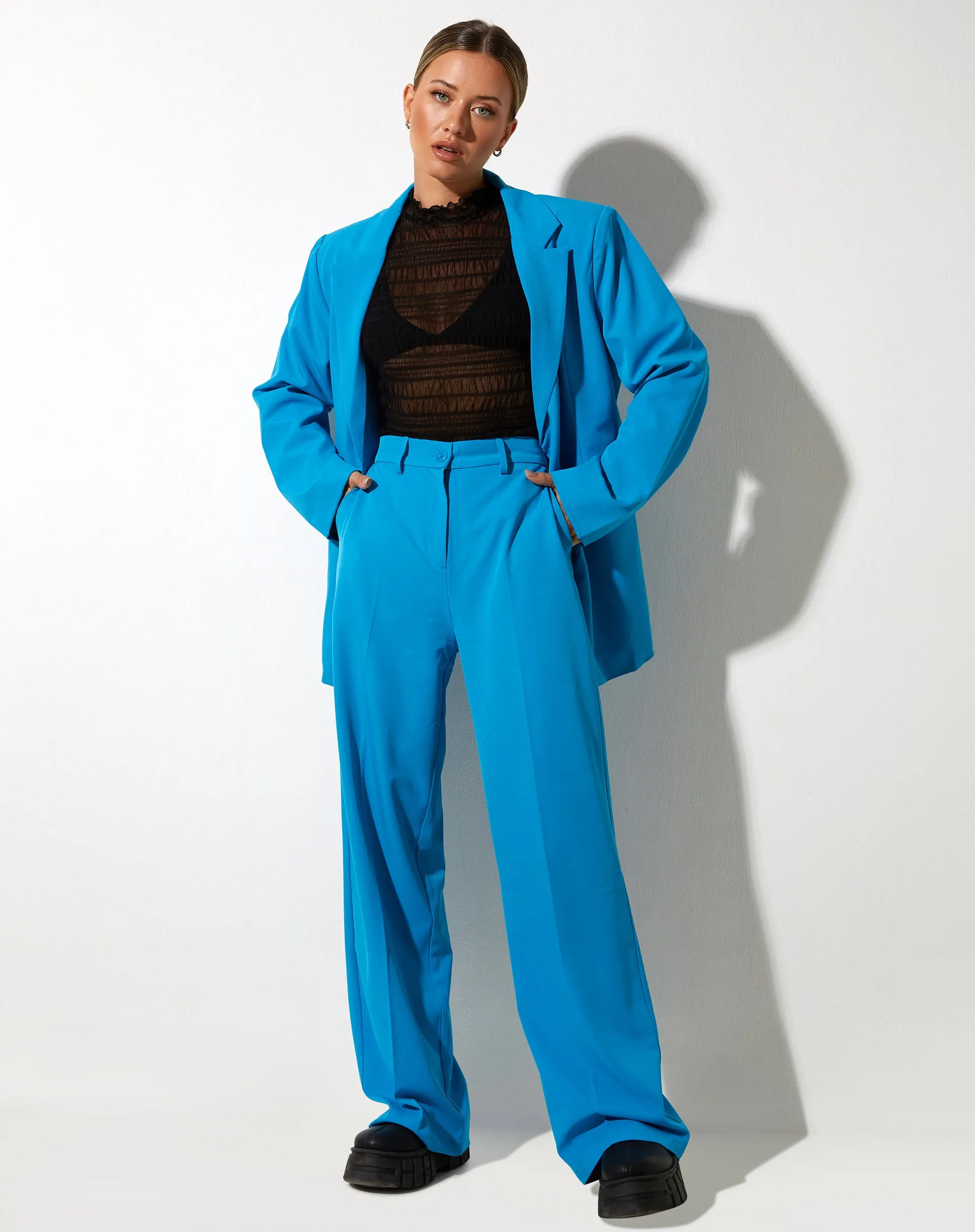 Abba Trouser in Tailoring Blue