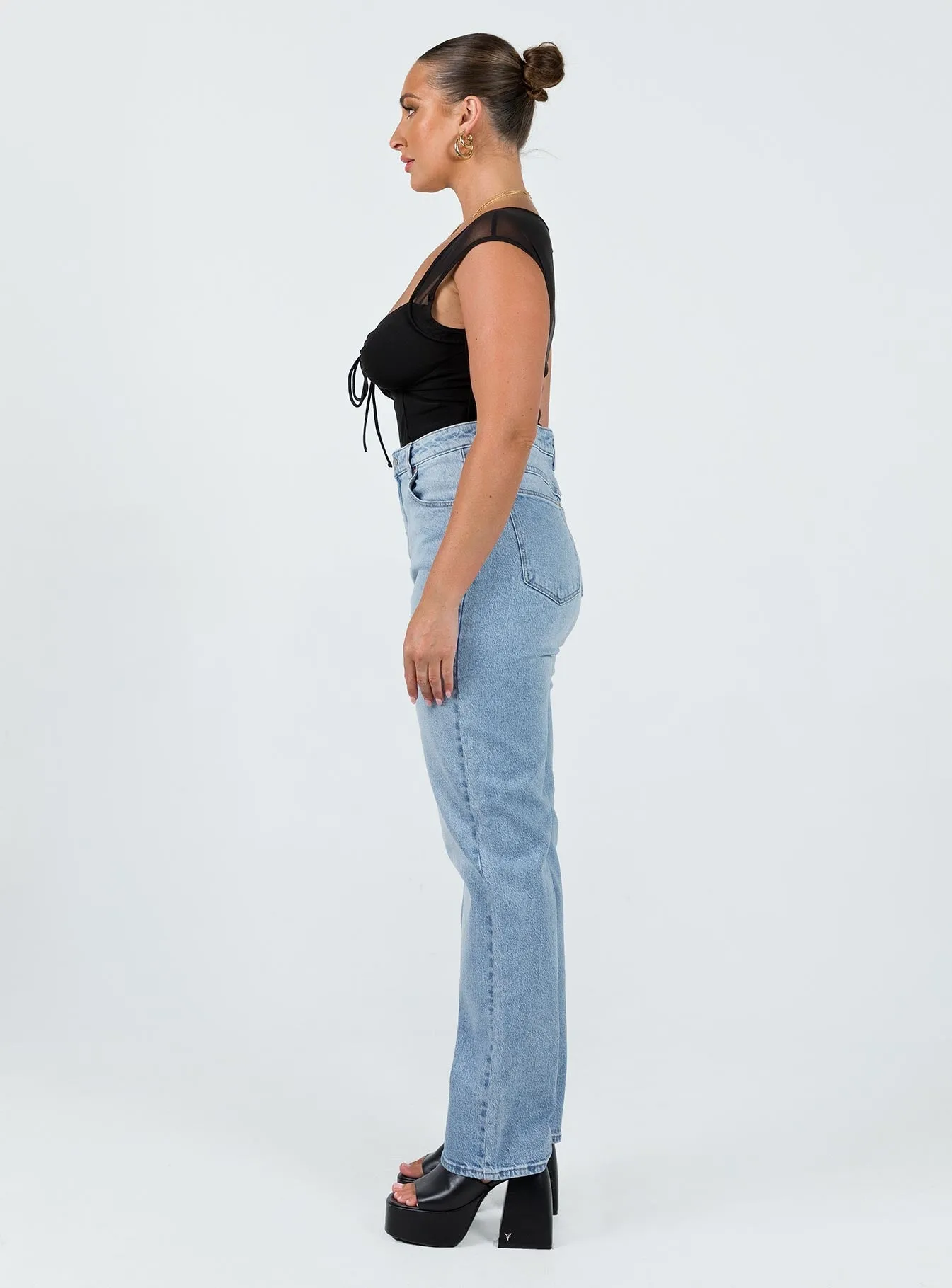 Abrand 94 High Straight Hailey Light Wash Denim