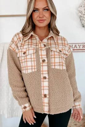 Aim To Please Plaid/Teddy Jacket (Orange/Multi)