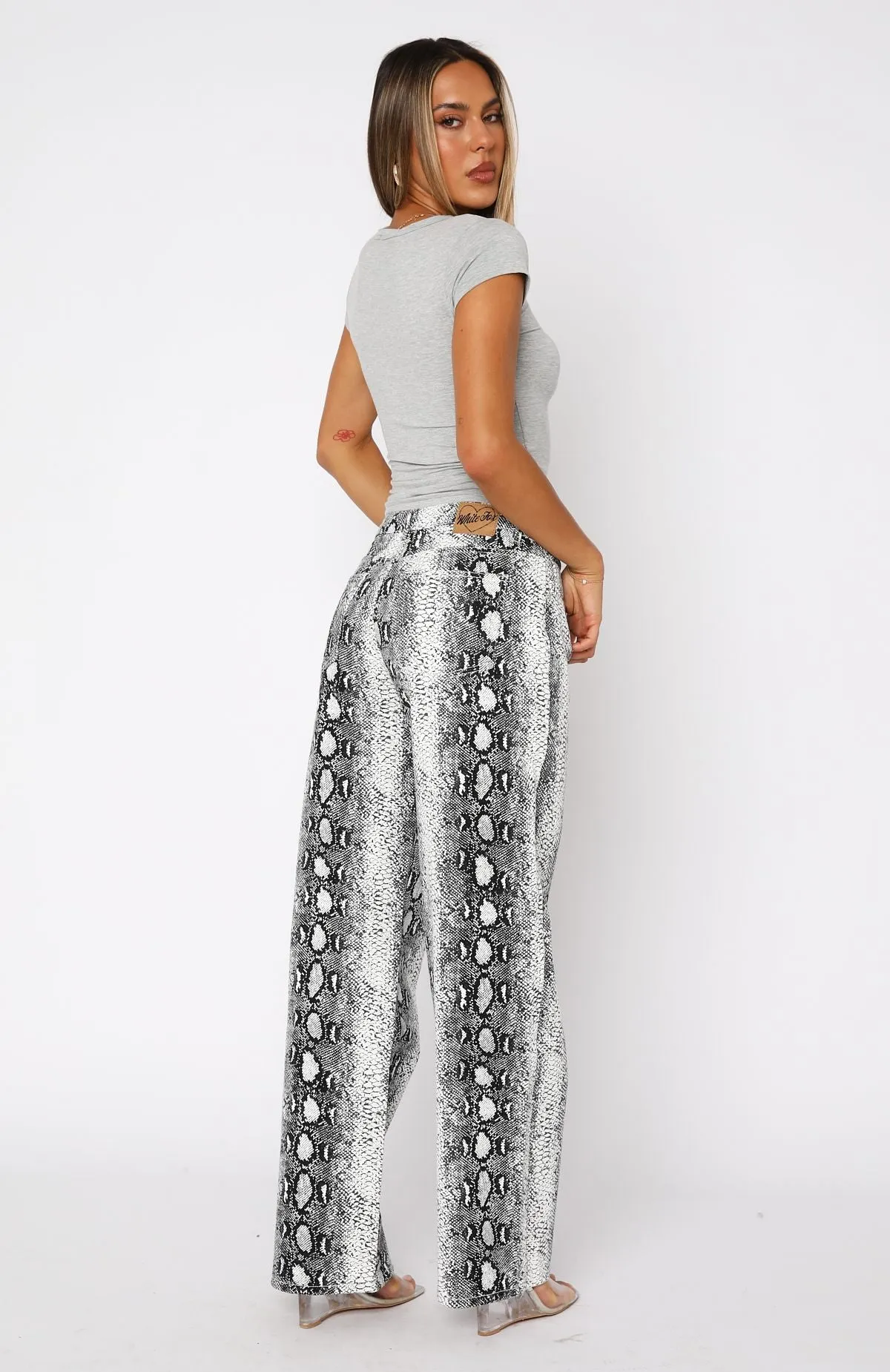 Alora Low Rise Wide Leg Jeans Snake