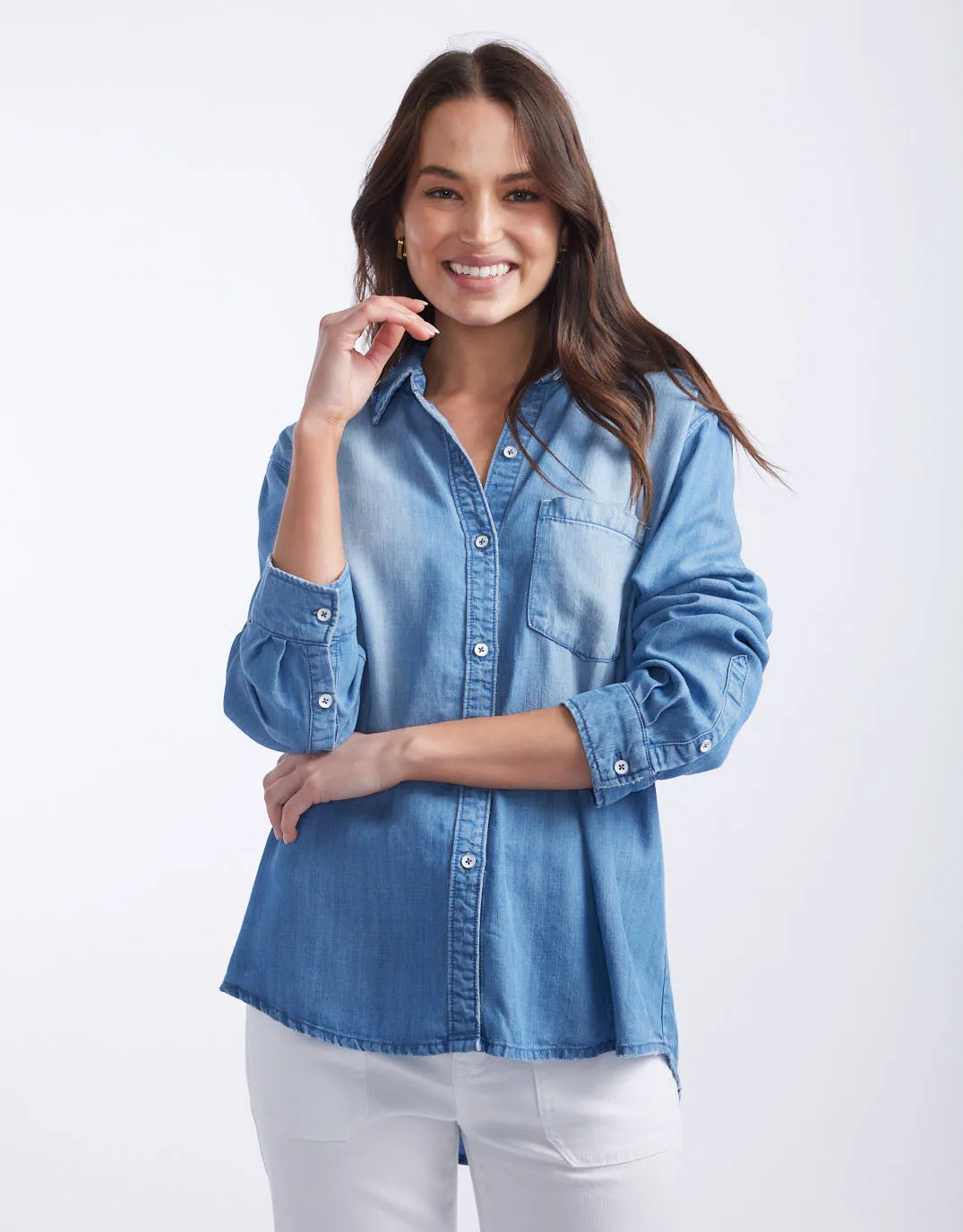 Ava Vintage Shirt - Denim