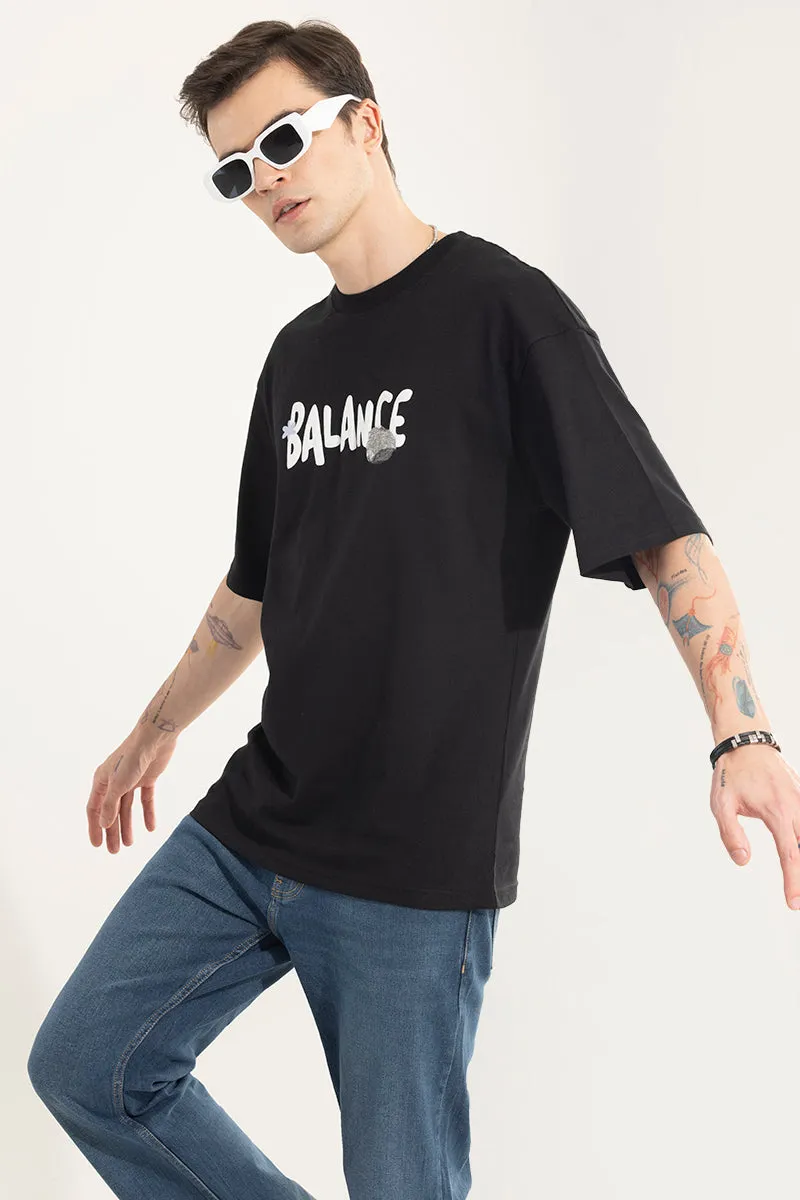 Balance Black Oversized T-Shirt