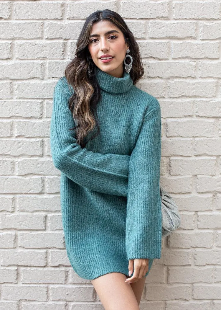 BB Dakota The Abbie Sweater Dress - Green ***FINAL SALE***