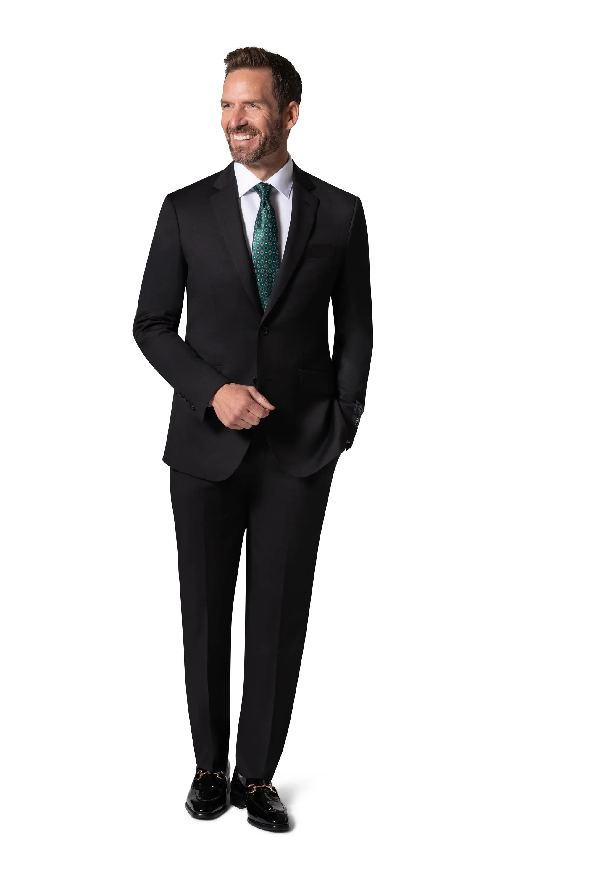 Berragamo - Reda | Slim Fit 2-Piece Solid Suit - Black