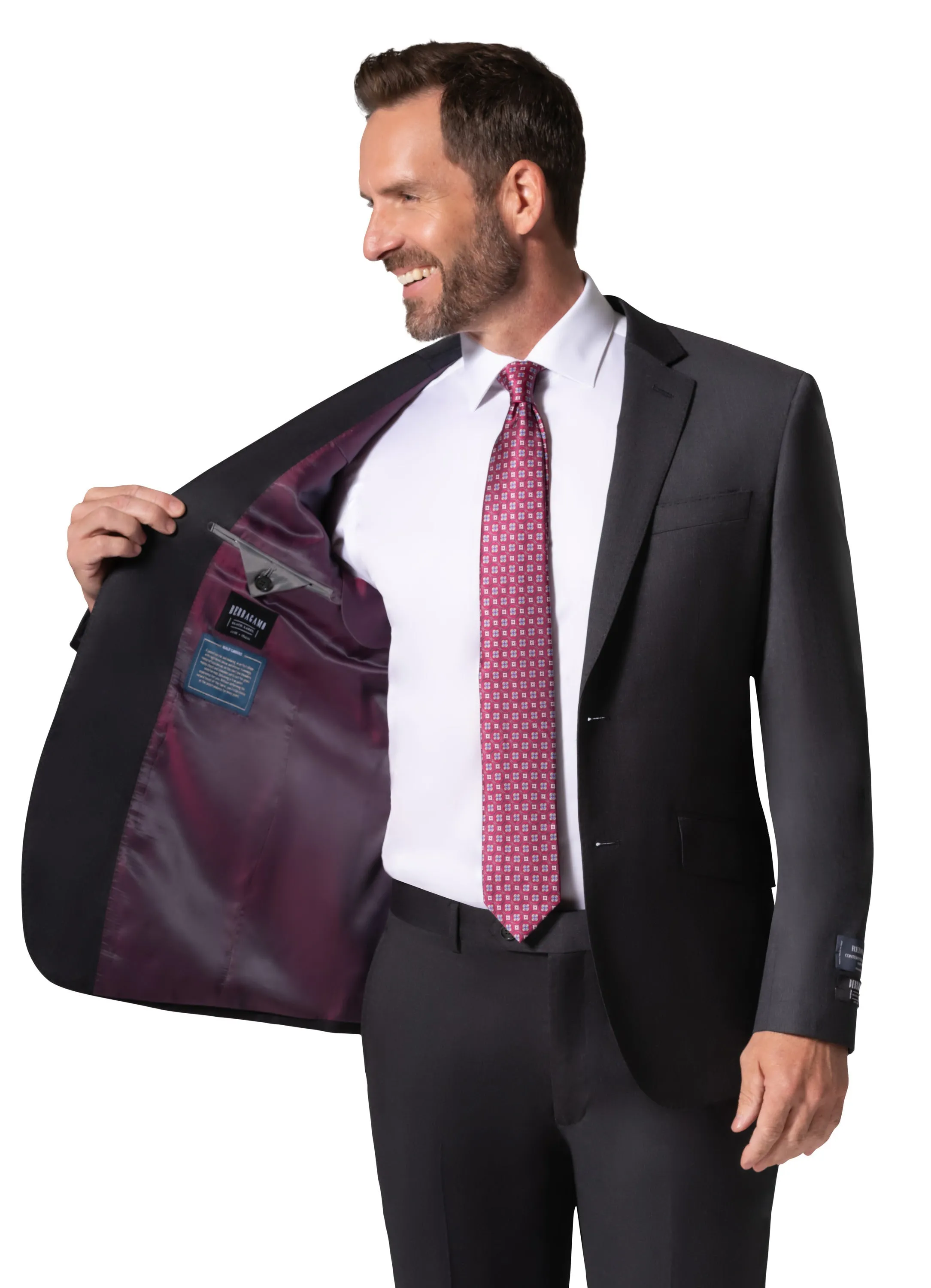 Berragamo - Reda | Slim Fit 2-Piece Solid Suit - Charcoal