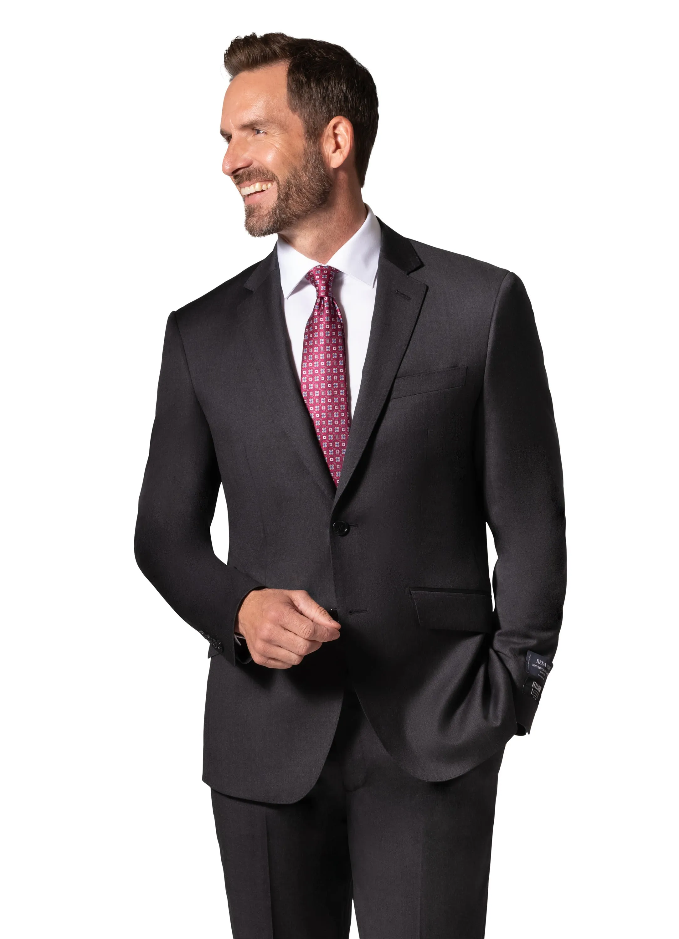 Berragamo - Reda | Slim Fit 2-Piece Solid Suit - Charcoal