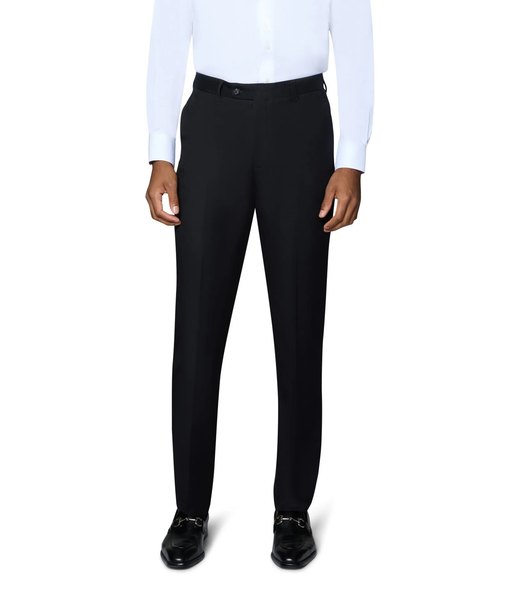 Berragamo Solid Slim Fit Pants - Black