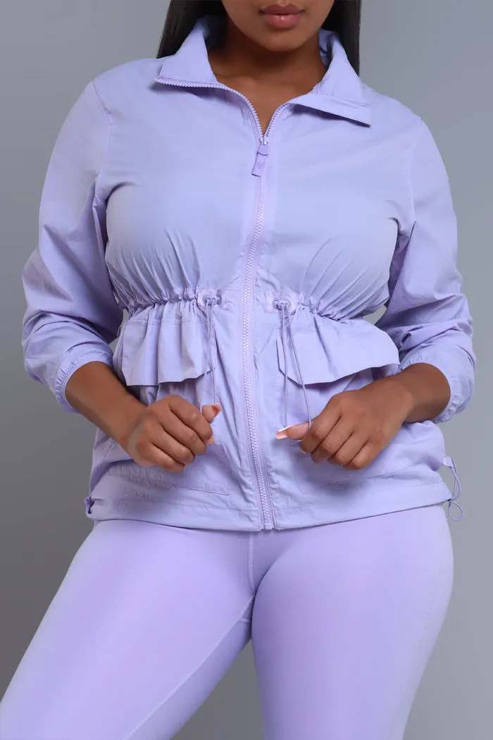 Better Half NUW Zippered Athletic Jacket - Lavender