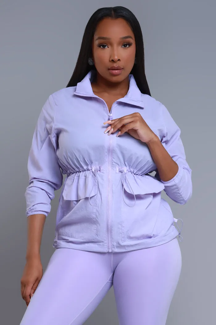 Better Half NUW Zippered Athletic Jacket - Lavender