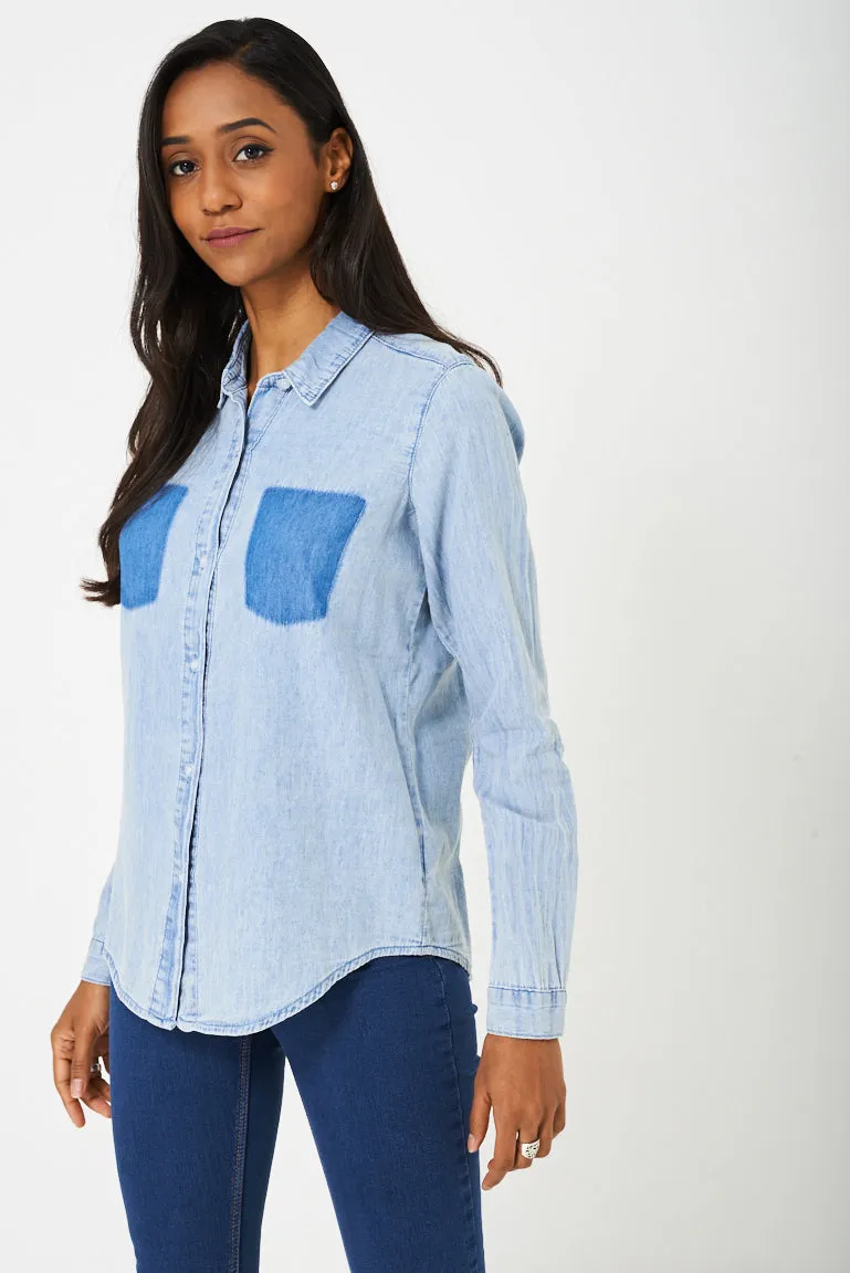 BIK BOK Denim Blue Shirt