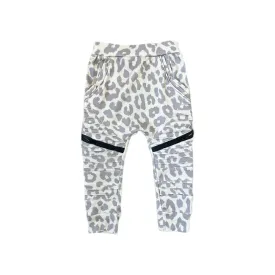 Biker Joggers- Gray Leopard