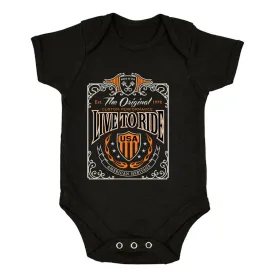 Biker Live To Ride Motorbike Motorcycle Cafe Racer Chopper Bike Baby & Toddler Body Suit