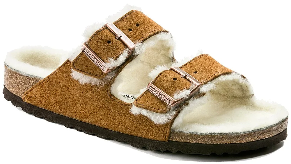 Birkenstock Arizona Shearling Mink Suede