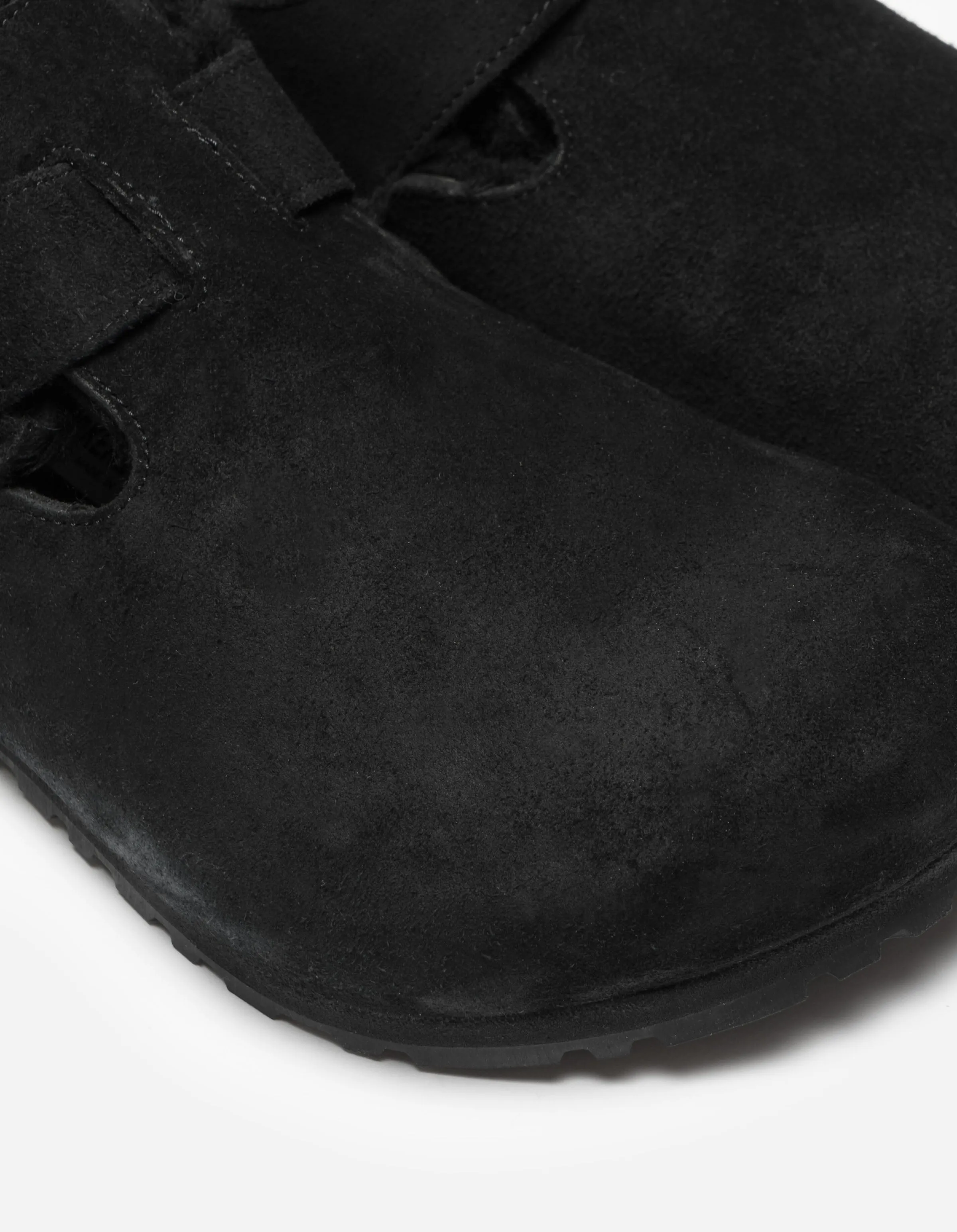 Birkenstock London Shearling Suede Leather Black