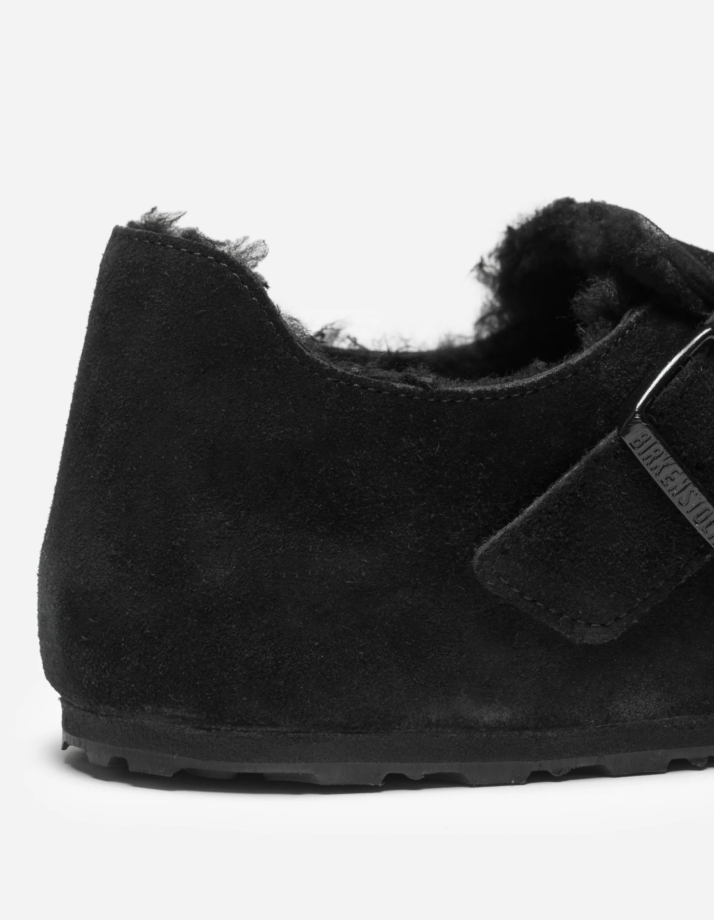 Birkenstock London Shearling Suede Leather Black