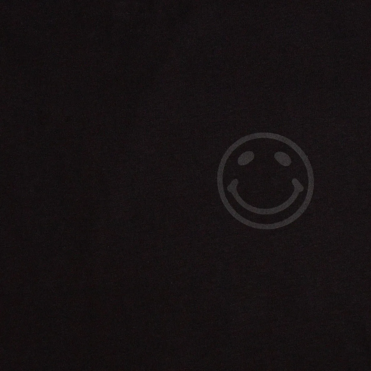 Black On Black Side Smiley - Oversized Tshirt - Black