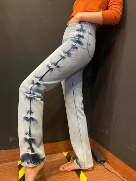 Bleached Straight Leg Jeans