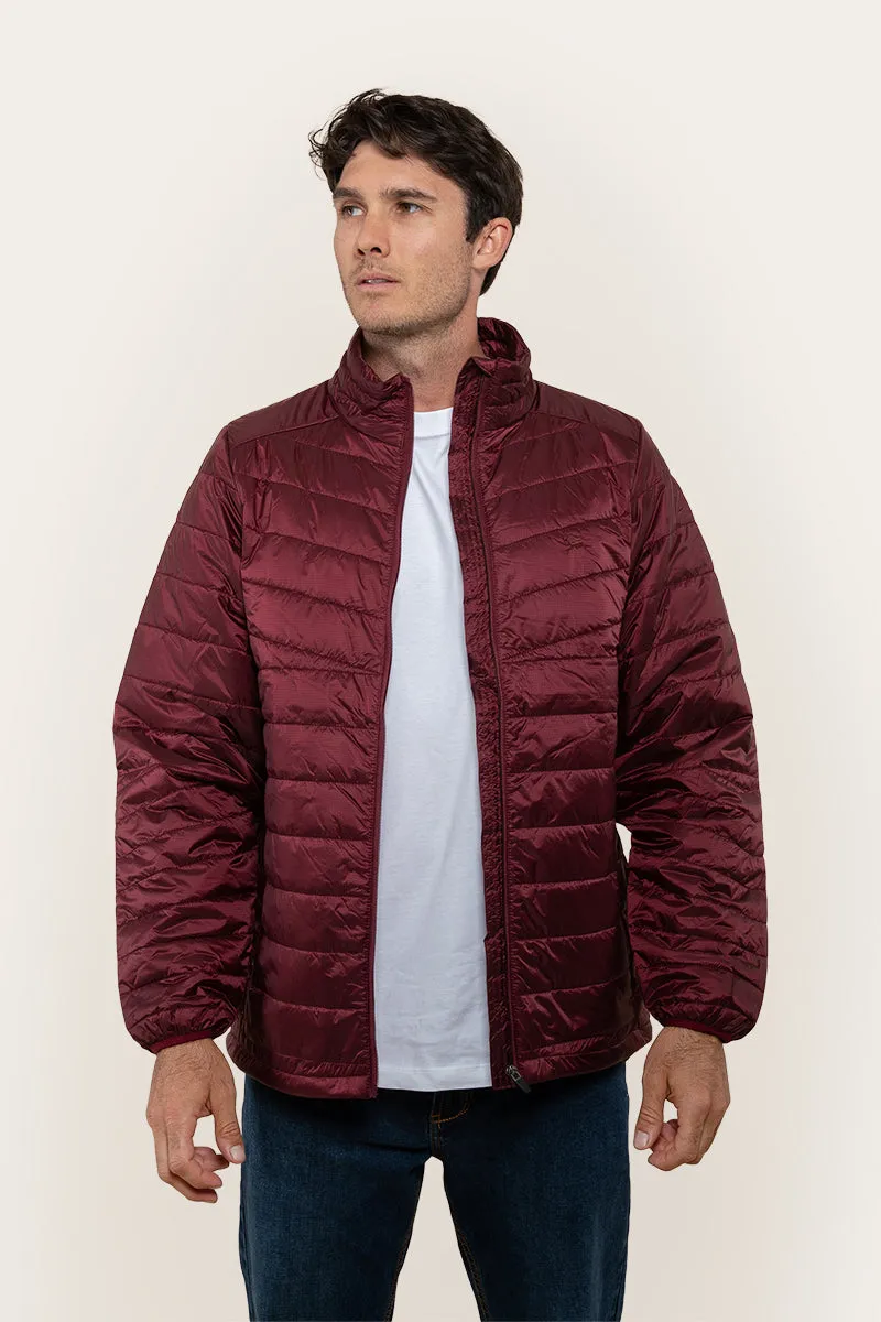 Bristol Mens Packable Jacket - Burgundy