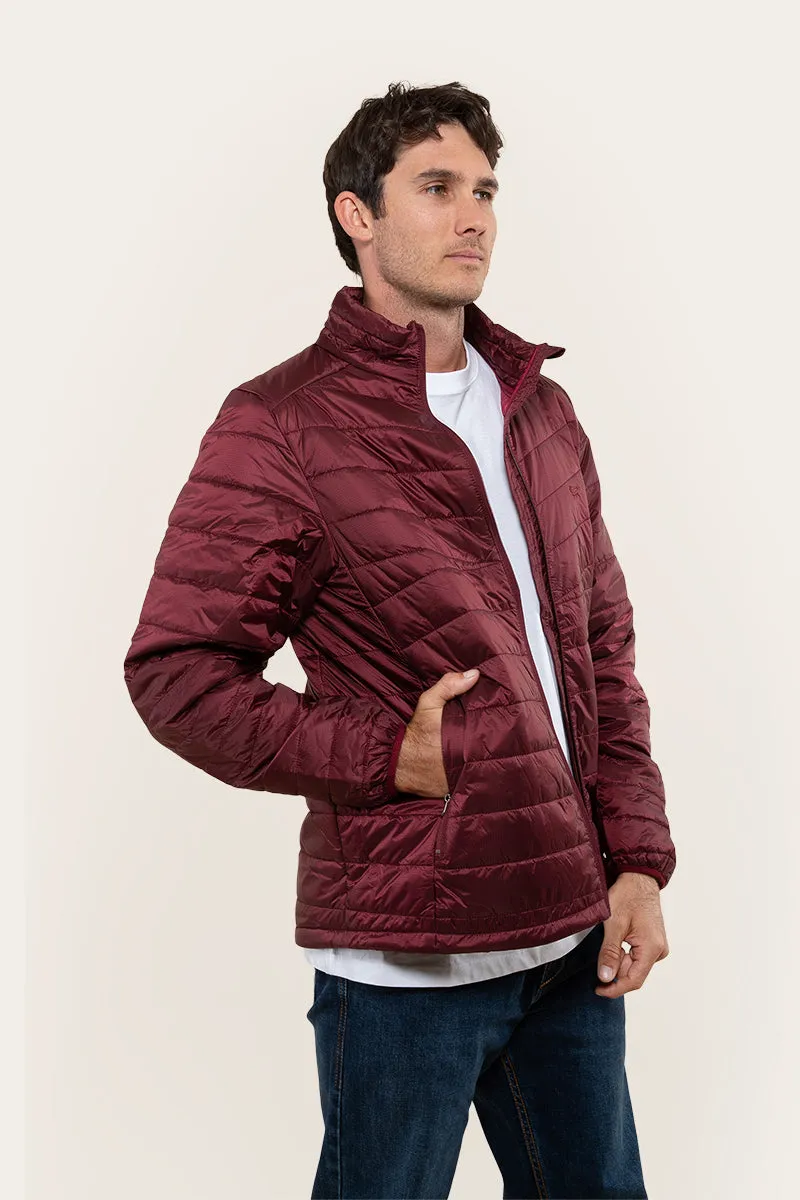 Bristol Mens Packable Jacket - Burgundy