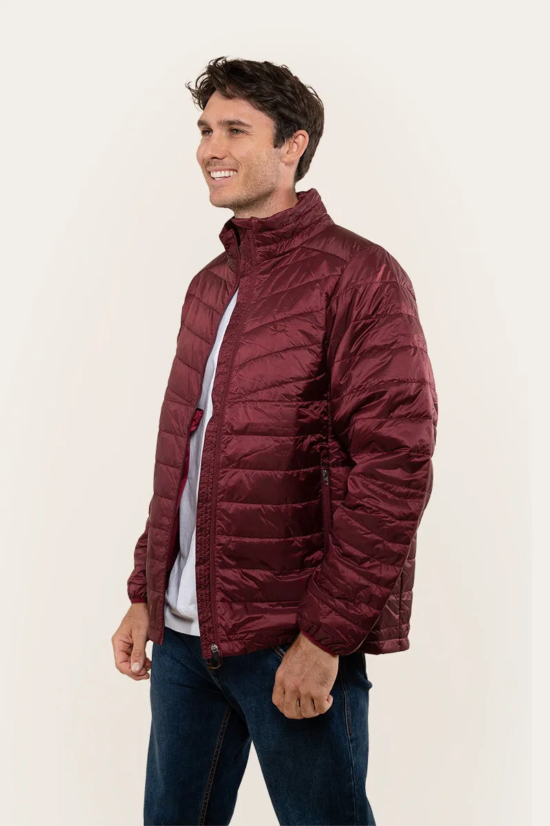 Bristol Mens Packable Jacket - Burgundy