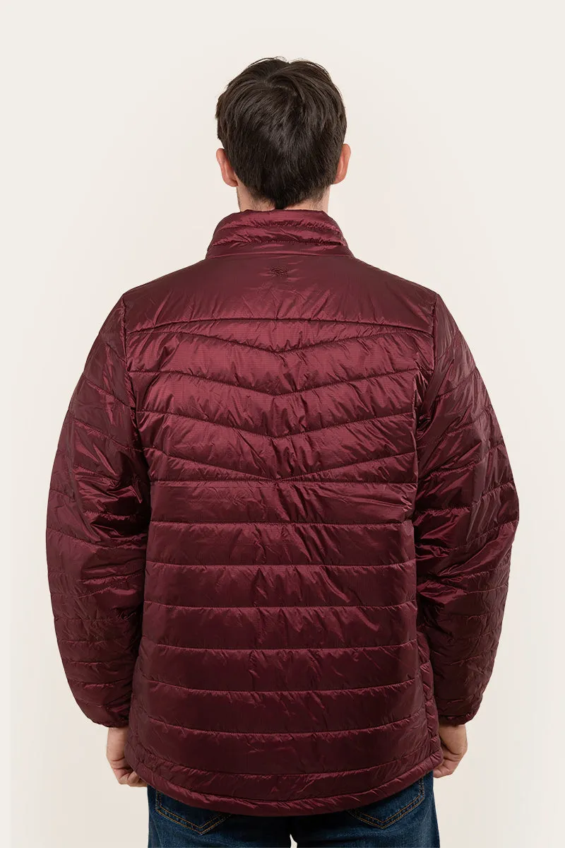 Bristol Mens Packable Jacket - Burgundy