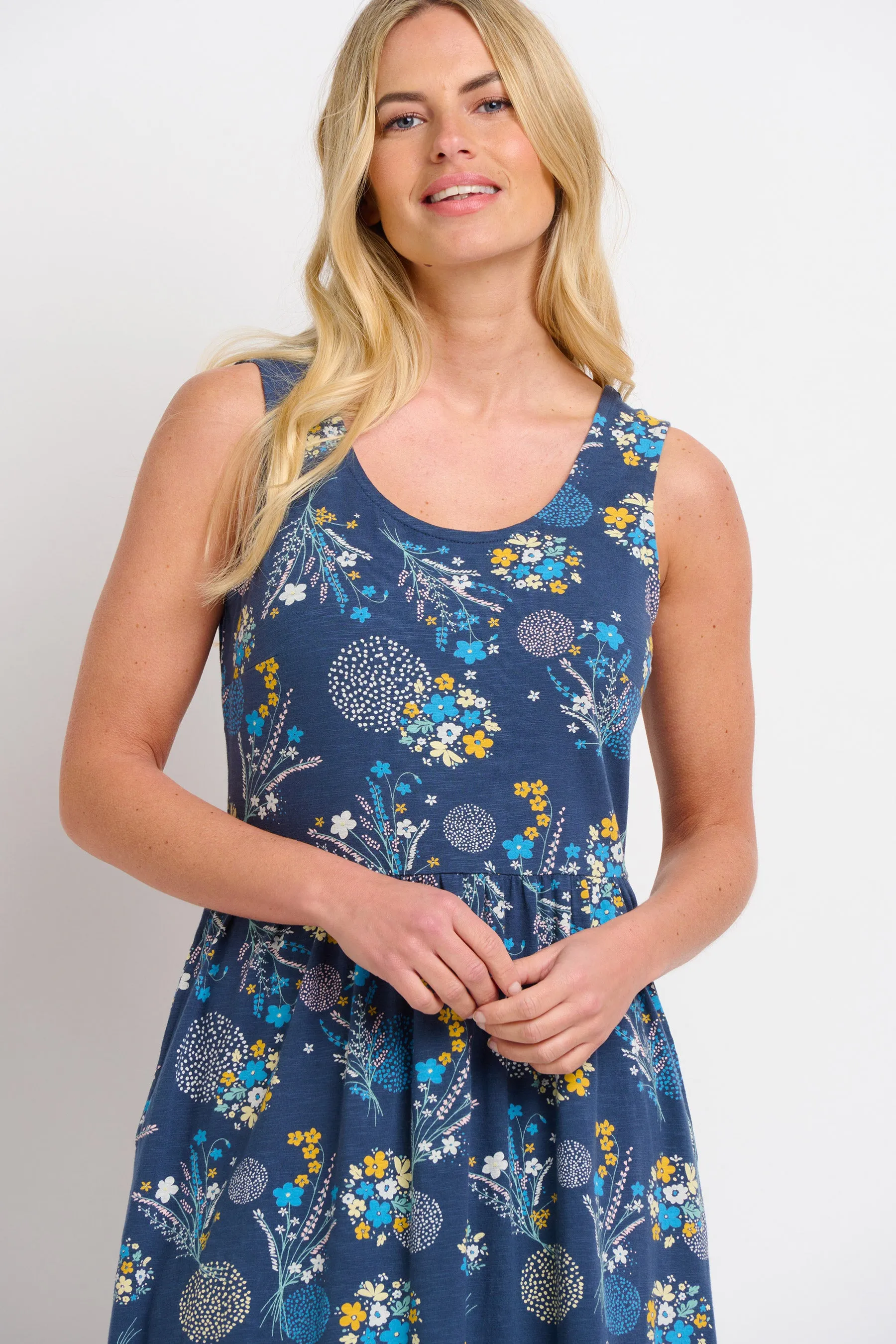 Bursting Blooms Sleeveless Dress