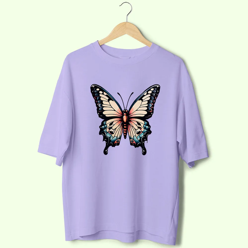 Butterfly (Front Print) Oversized T-Shirt