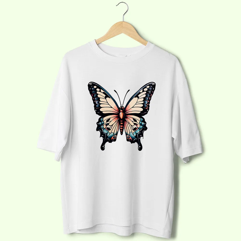 Butterfly (Front Print) Oversized T-Shirt