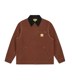 CANVAS LINED WORK JACKET - BROWN