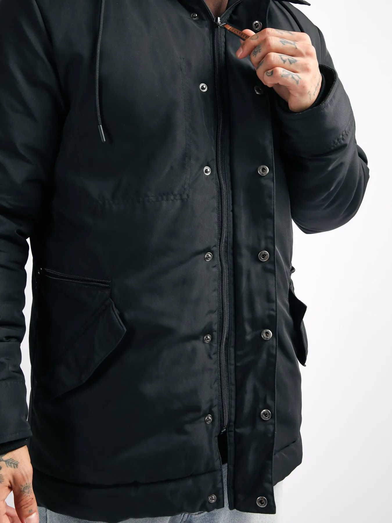 Casaca para Hombre Dunkelvolk HEAVY PARKA FER BLK