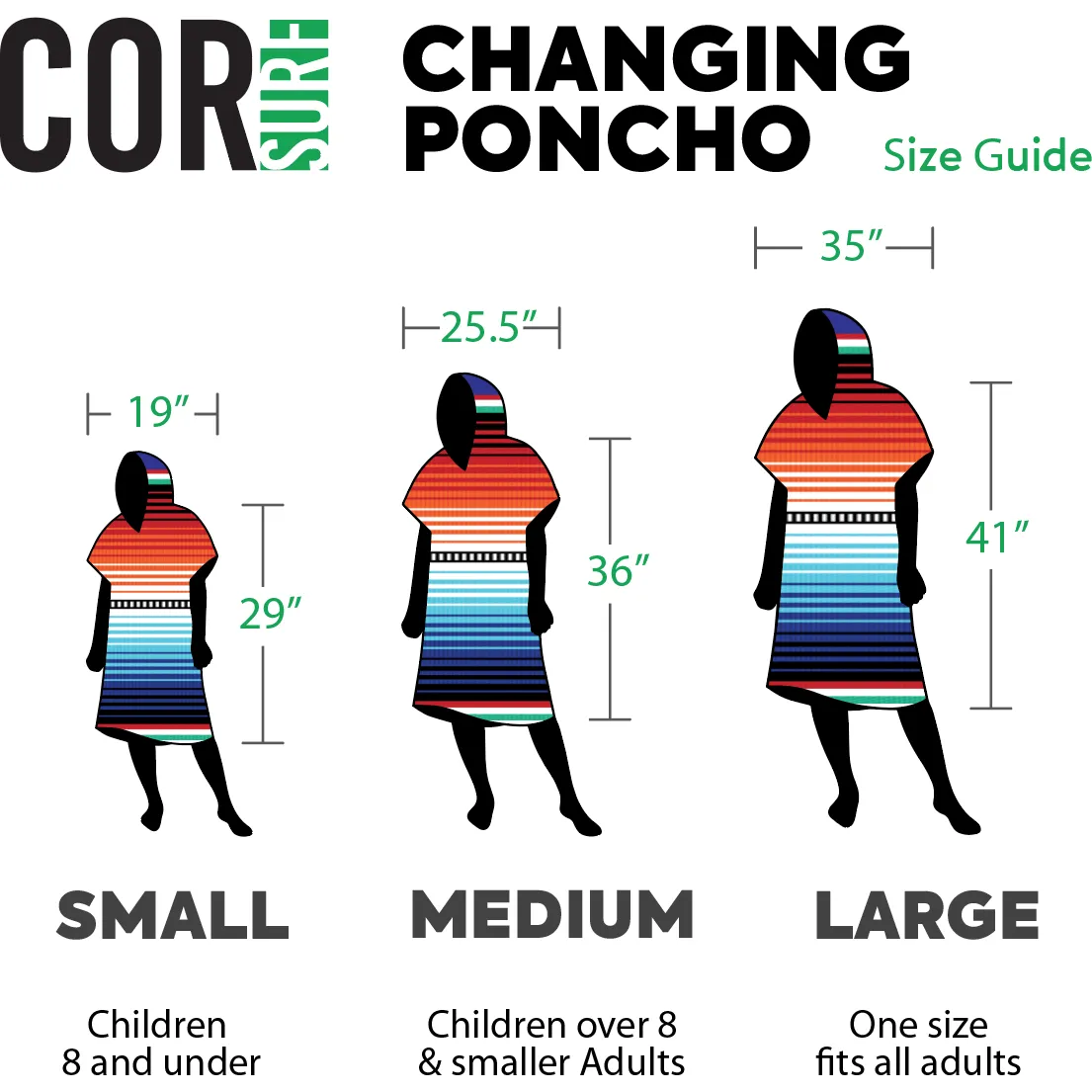 Changing Towel Poncho (Sarape) Adult Large