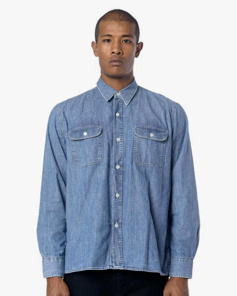 Country Shirt in Vintage Denim Blue