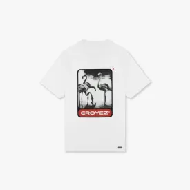 CROYEZ CHROME FLAMINGO T-SHIRT - WHITE