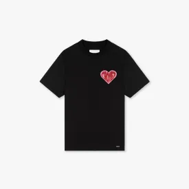 Croyez Puffed Heart T-Shirt | Black/Red