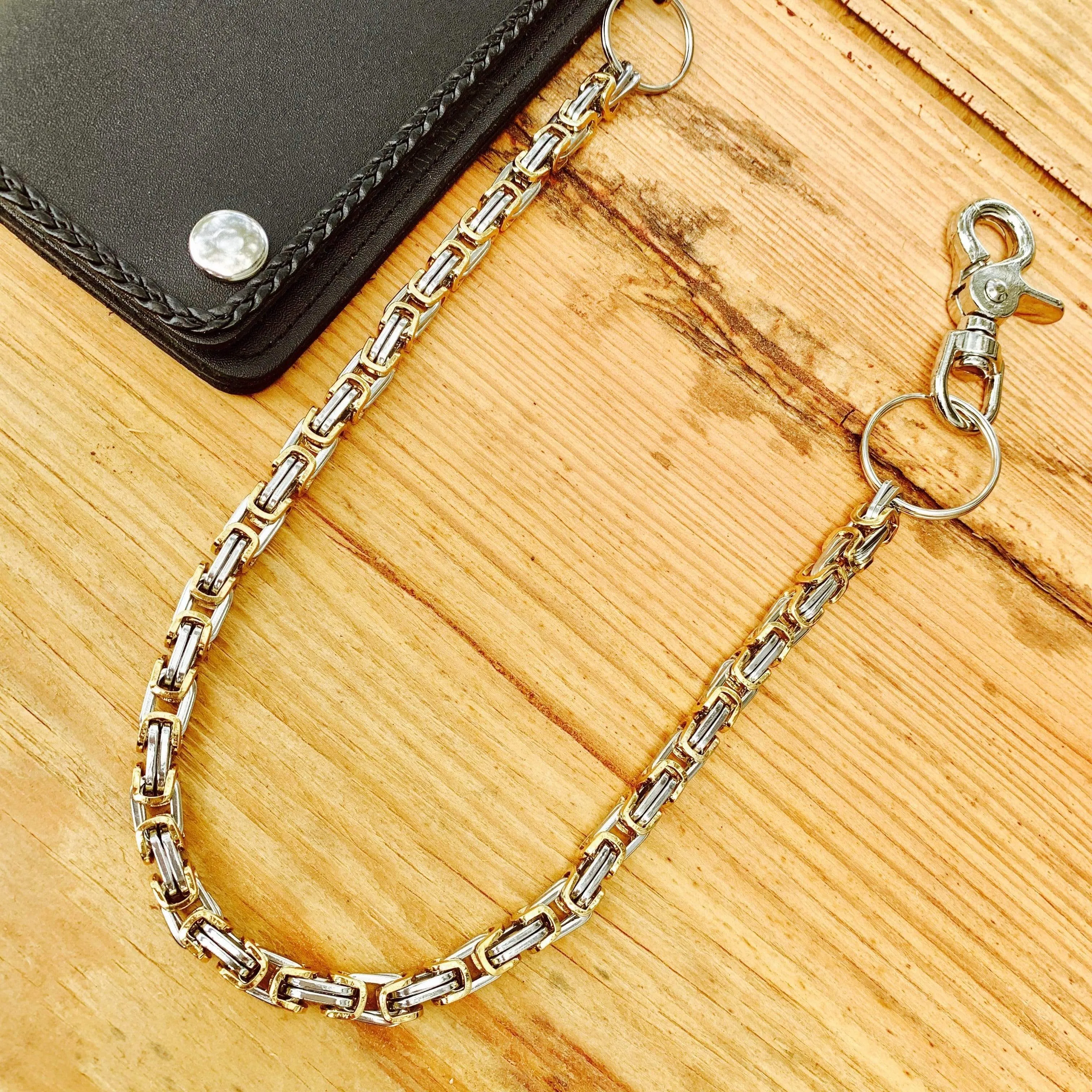 Daytona - Gold & Silver - Wallet Chain Deluxe - 1/4 inch wide CLEARANCE