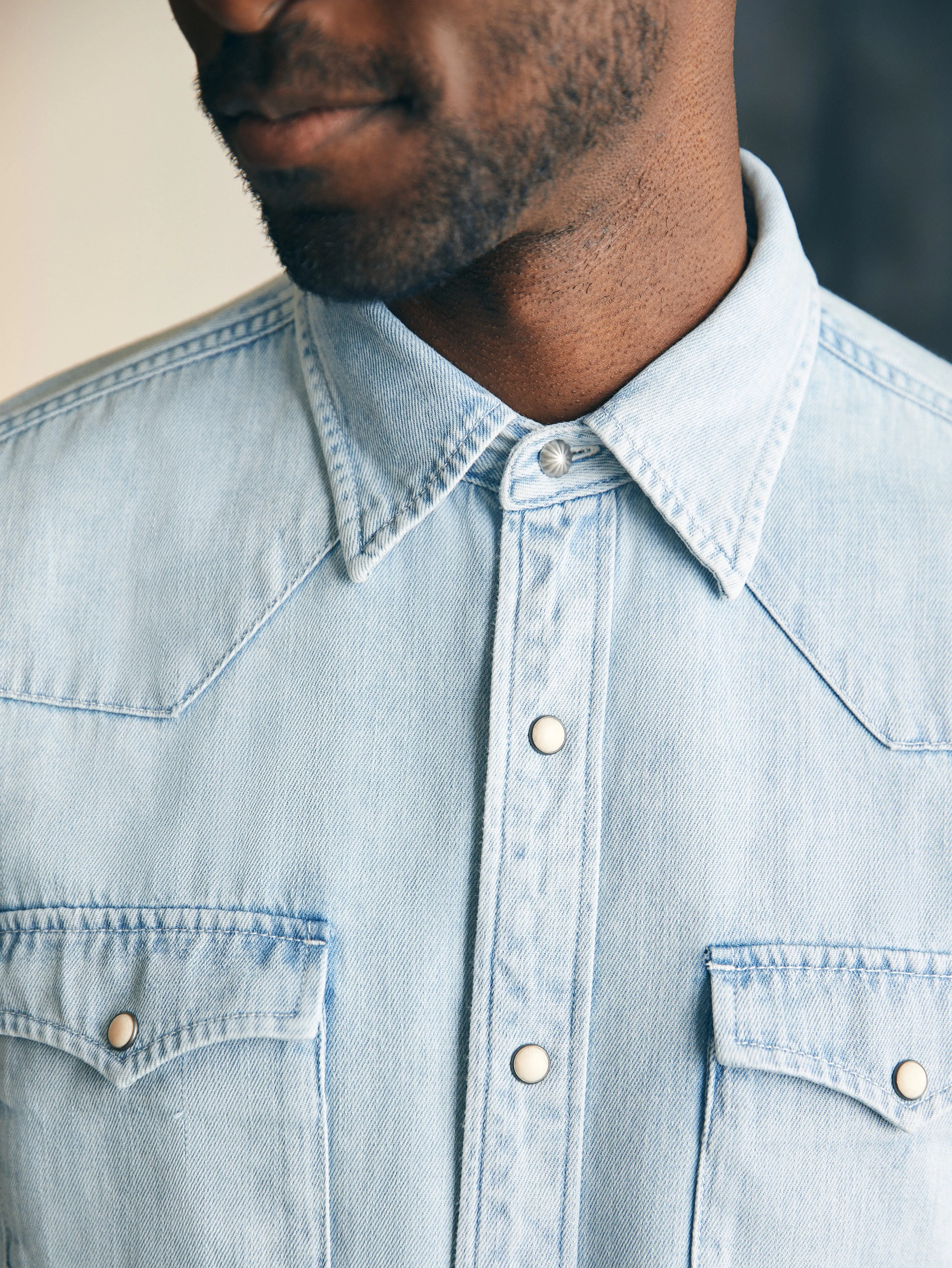 Denim Western Shirt - Rocky River Wash