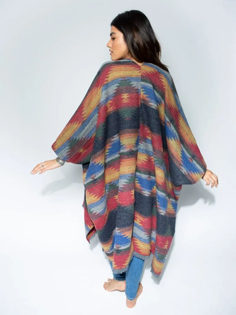 Dire Wolf Fabric Poncho | Women's