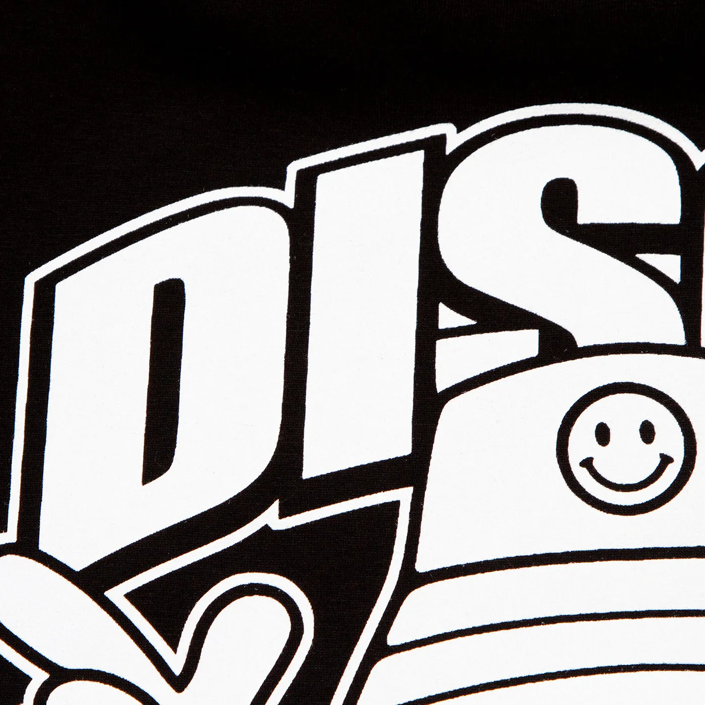 Discoff Biscuit Back Print - Oversized Tshirt - Black