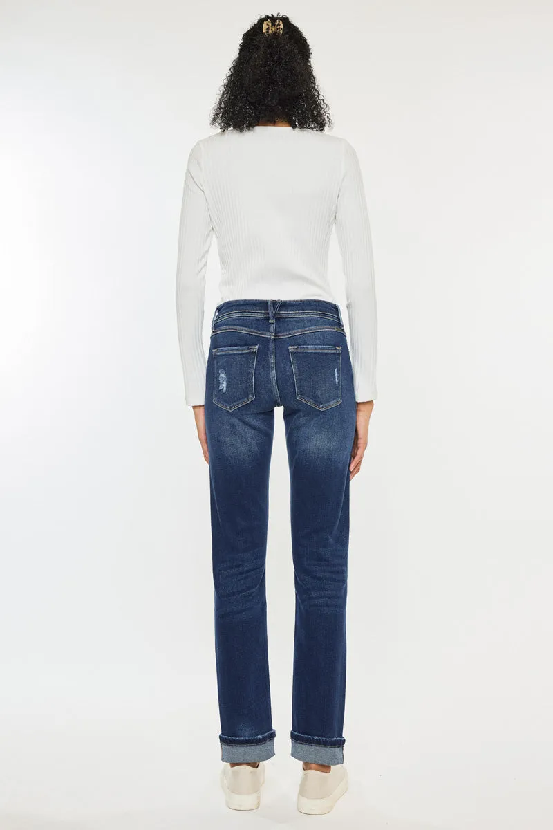 Eternity Mid Rise Slim Straight Leg Jeans