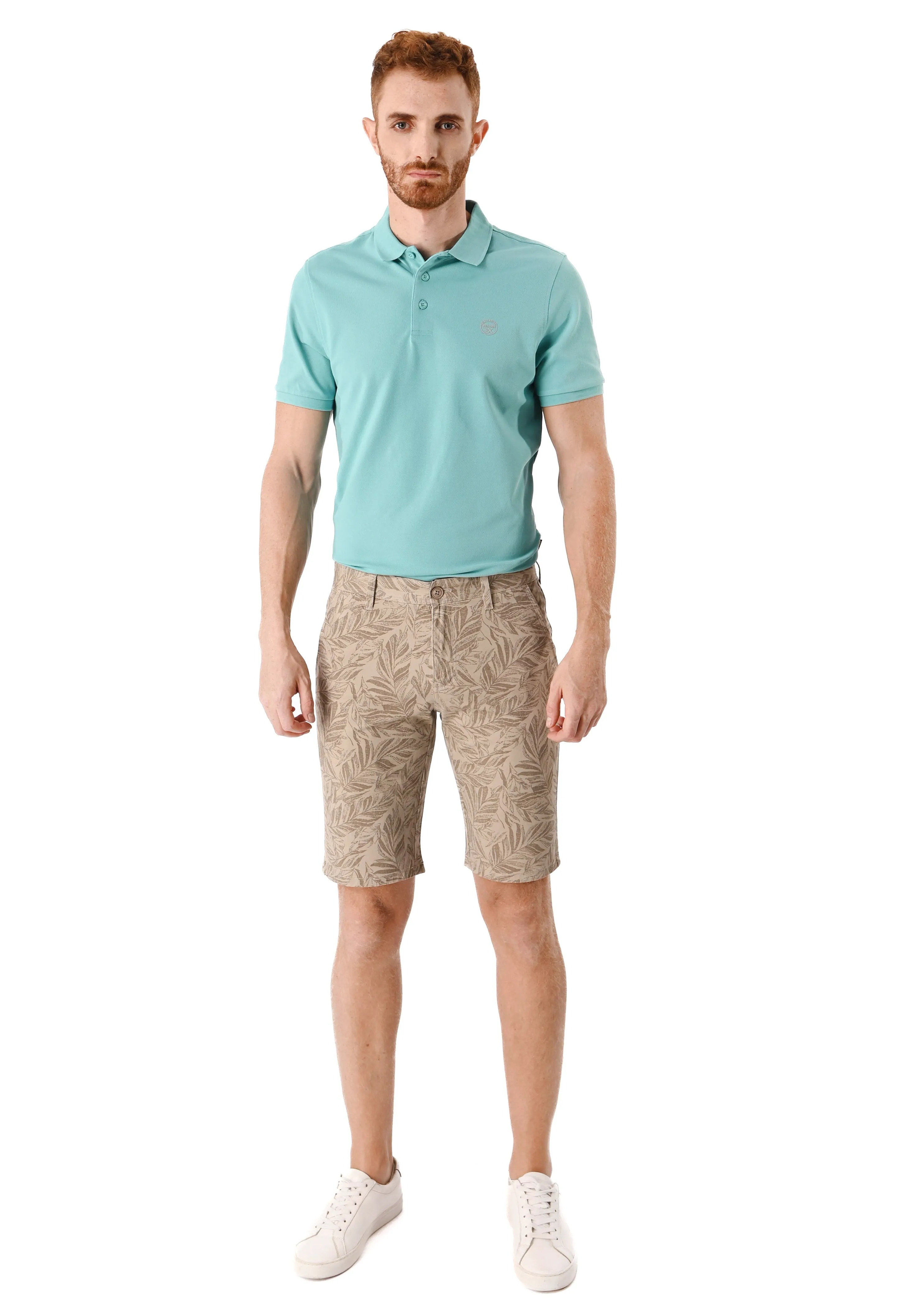 EXHAUST Men's Cotton Short Pants [Slim Fit] 1475