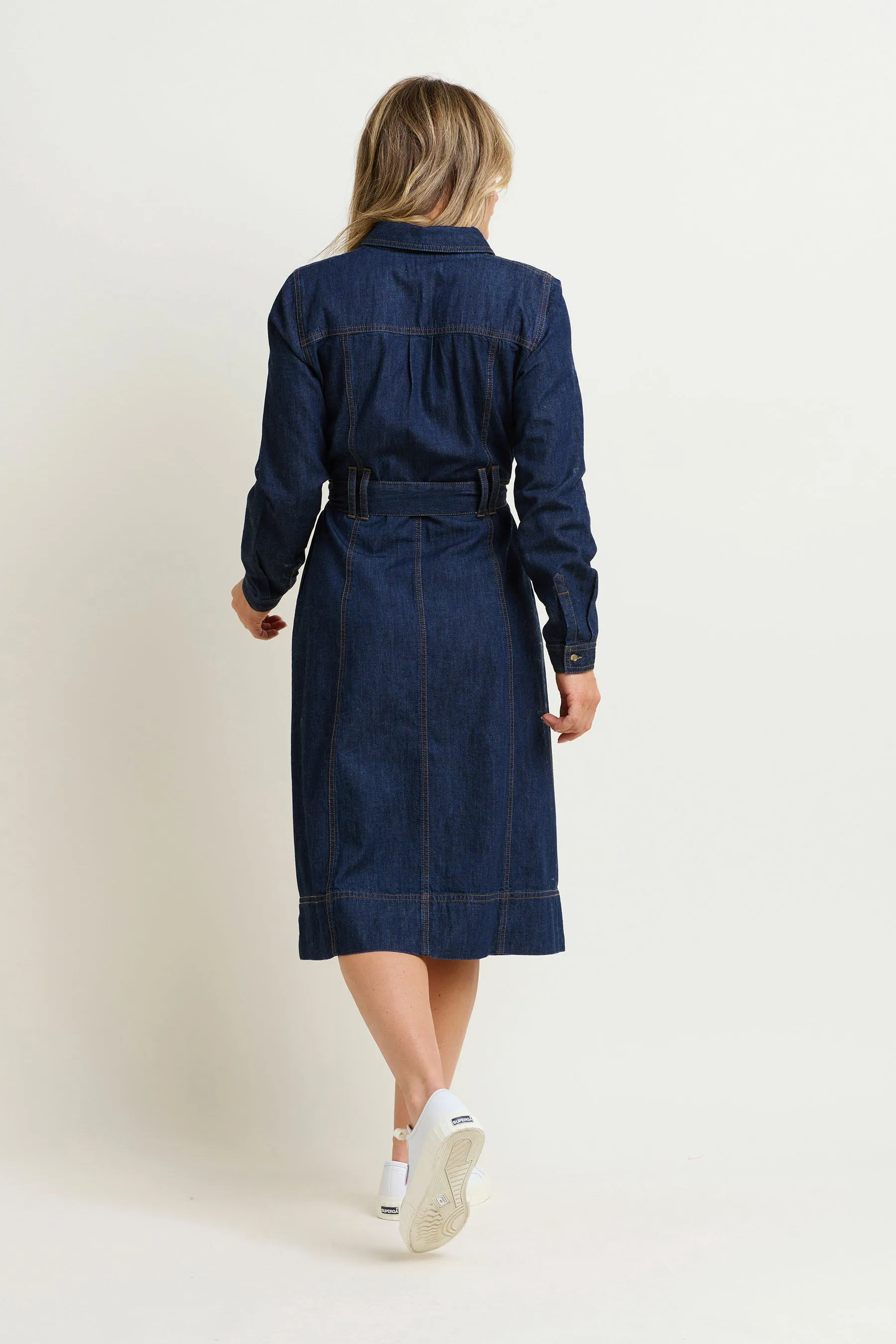 Frances Denim Midi Shirt Dress