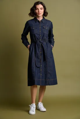 Frances Denim Midi Shirt Dress