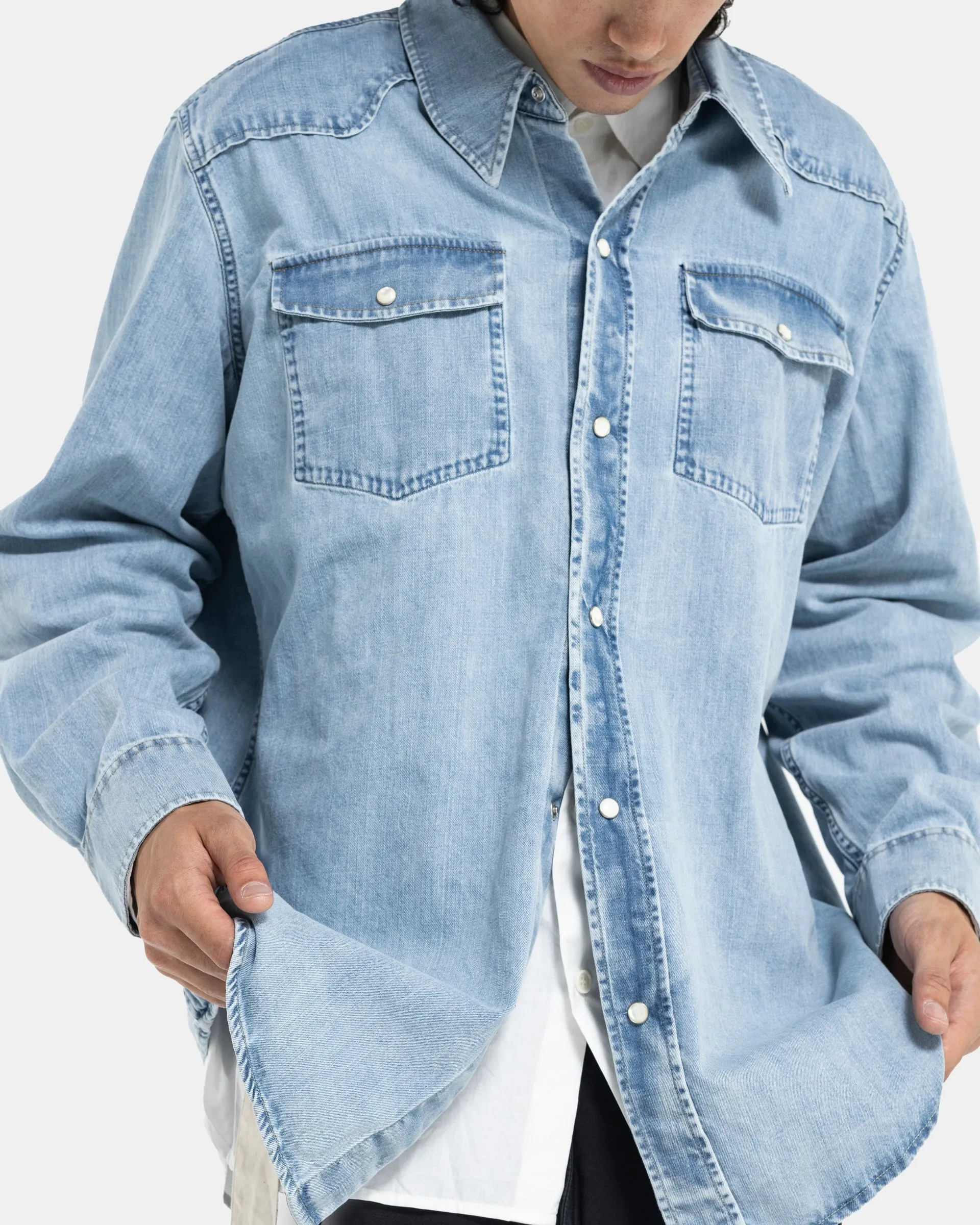 Frontier Denim Shirt in Rider Wash