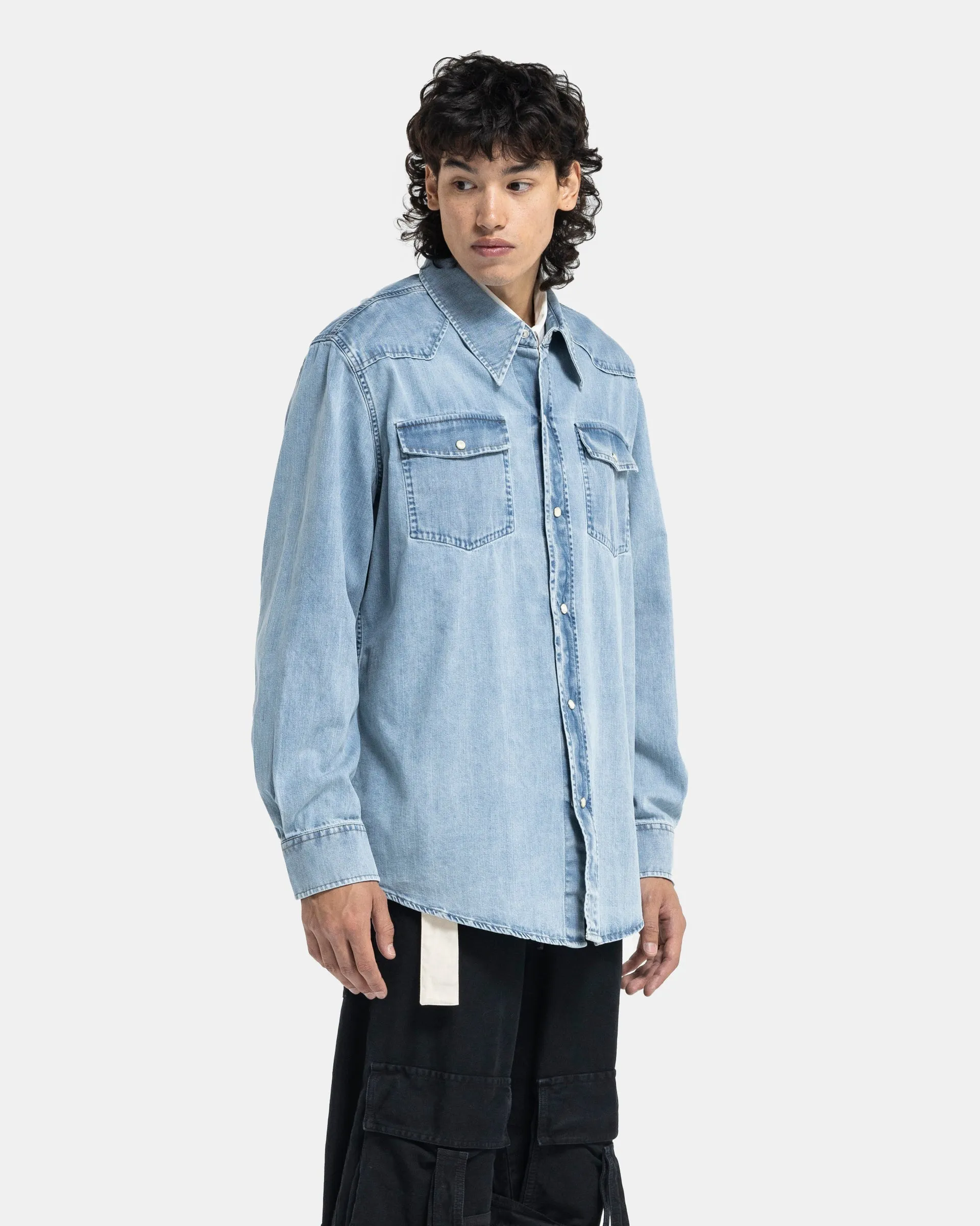 Frontier Denim Shirt in Rider Wash