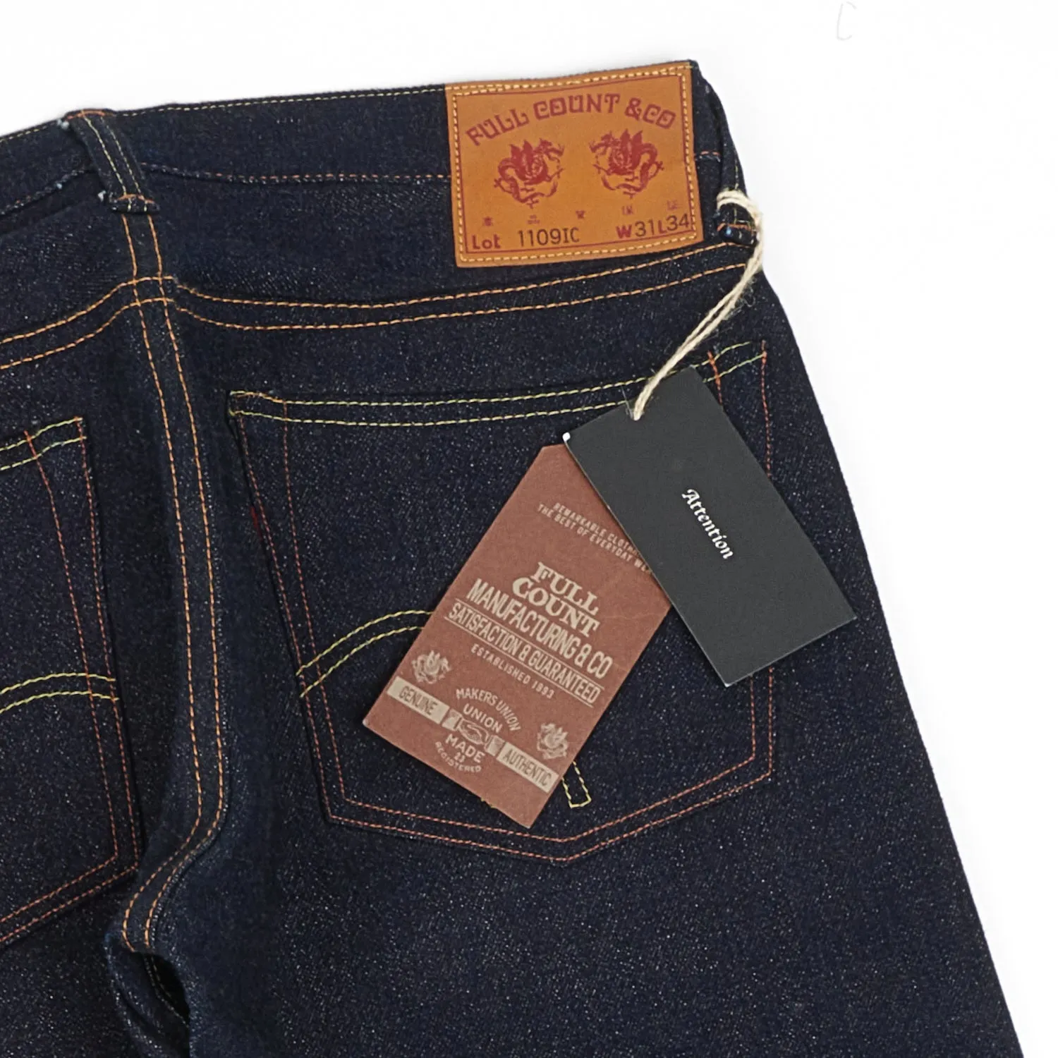 Full Count 1109IC 13.7oz Slim Straight Jean - Raw